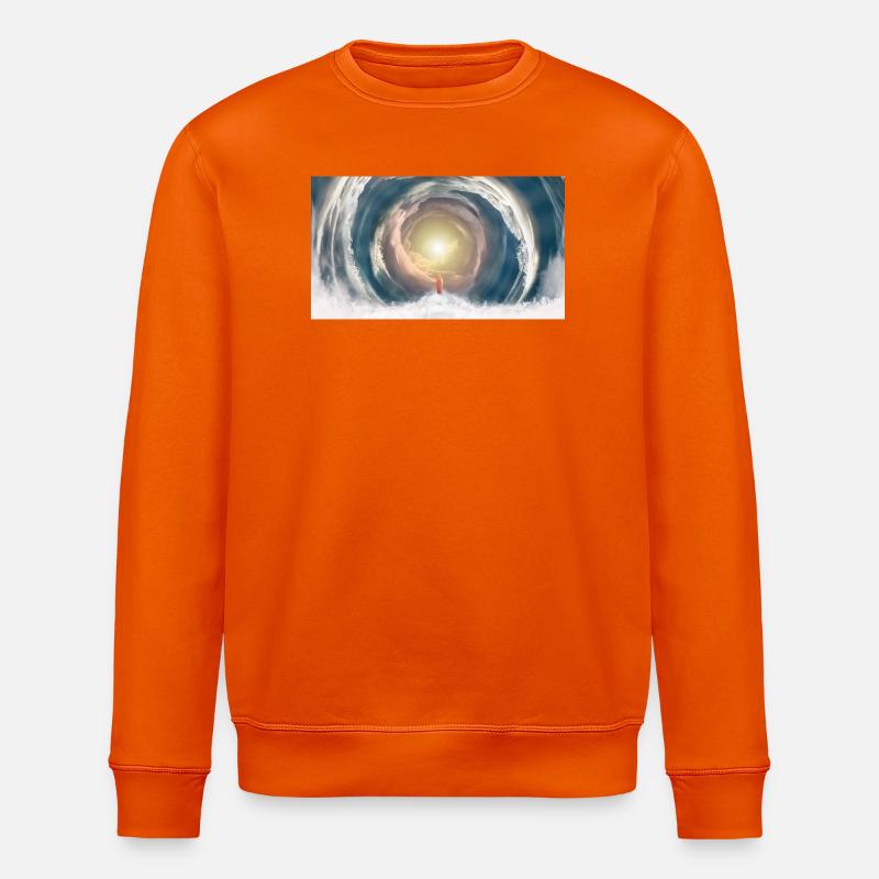 Himmlischer Lichtstrahl - Stanley/Stella Unisex Bio-Sweatshirt ROLLER - Tieforange