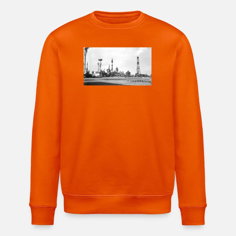 Industrielle Dampflandschaft Retro - Stanley/Stella Unisex Bio-Sweatshirt ROLLER - Tieforange
