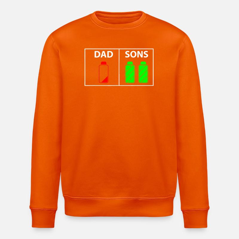 Vater vs. Söhne Neonflaschen - Stanley/Stella Unisex Bio-Sweatshirt ROLLER - Tieforange