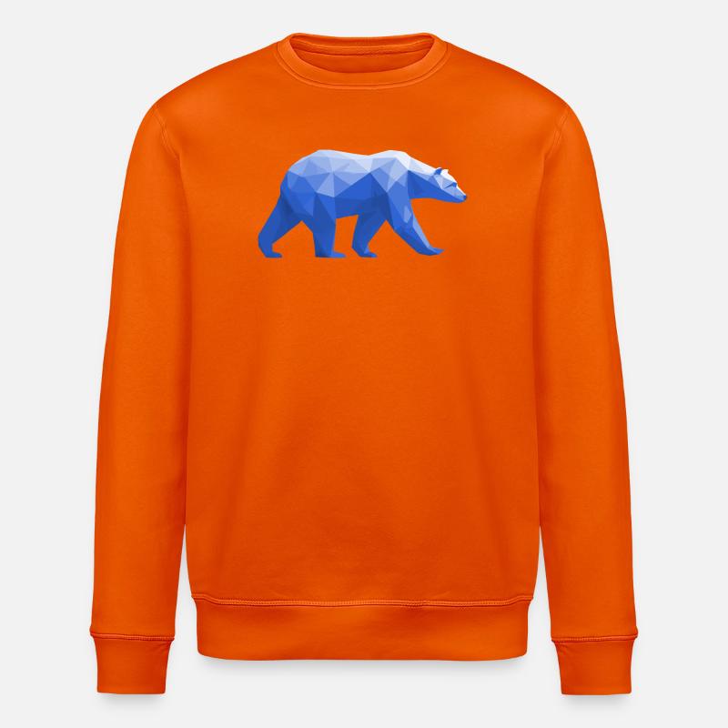 Polar Bär Polygon Eisbär Winter - Stanley/Stella Unisex Bio-Sweatshirt ROLLER - Tieforange