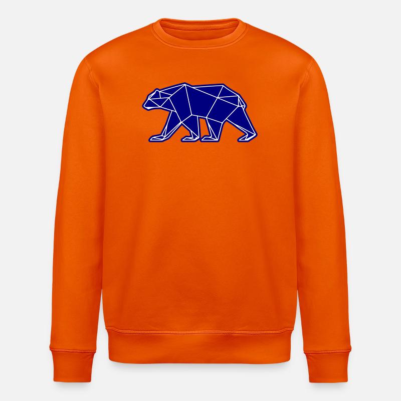 Eisbär Polar Bär Polygon Symbol - Stanley/Stella Unisex Bio-Sweatshirt ROLLER - Tieforange