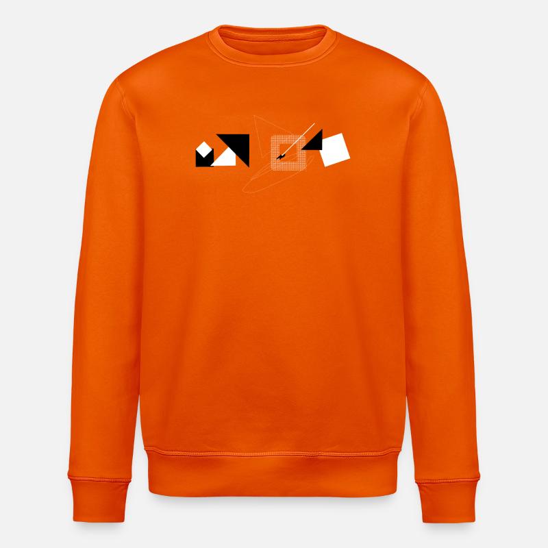 Formes géométriques en dialogue - Sweat bio ROLLER Stanley/Stella Unisexe - orange profond