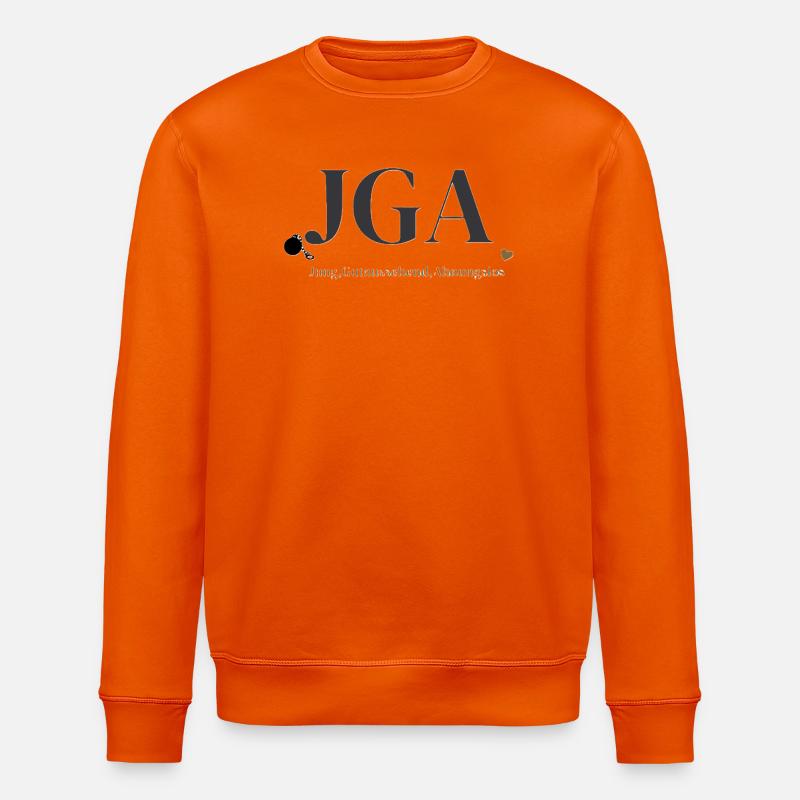 Junggesellenabschied Herzdesign - Stanley/Stella Unisex Bio-Sweatshirt ROLLER - Tieforange