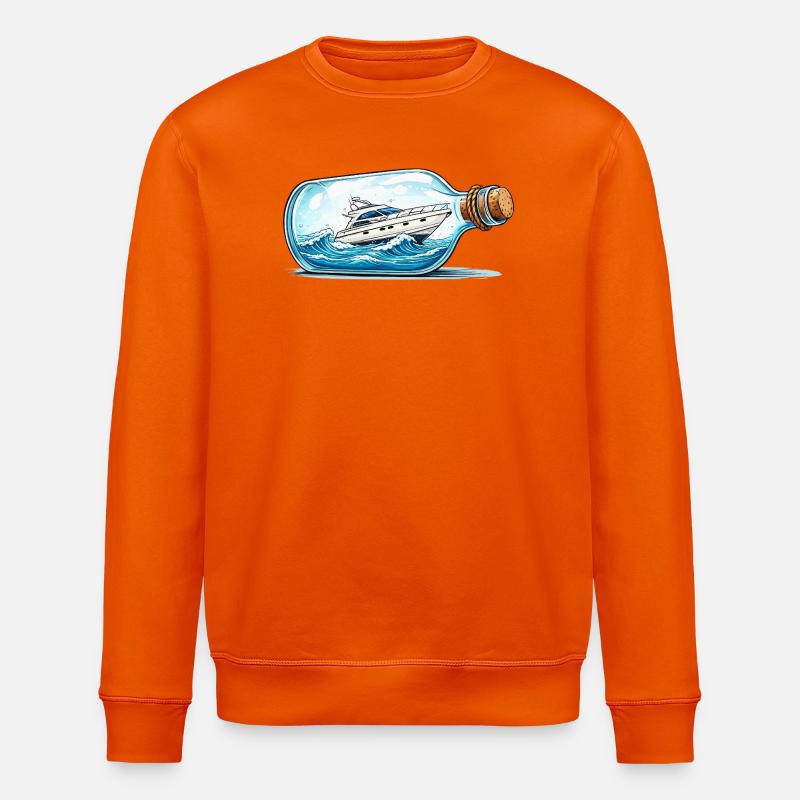 Flaschenboot auf hoher See - Stanley/Stella Unisex Bio-Sweatshirt ROLLER - Tieforange