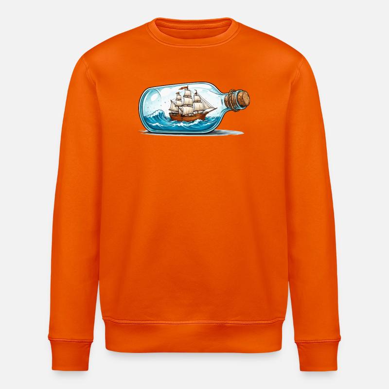 Schiffsmodell in Flasche - Stanley/Stella Unisex Bio-Sweatshirt ROLLER - Tieforange