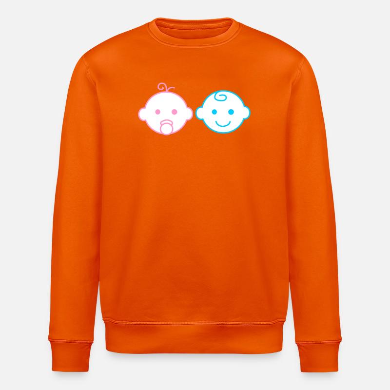 Baby Junge unser Mädchen - Stanley/Stella Unisex Bio-Sweatshirt ROLLER - Tieforange
