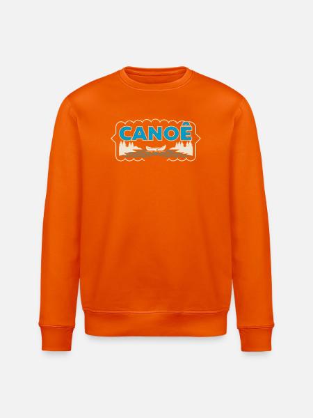 Canoeing on Sylvester Lake - Stanley/Stella ROLLER Unisex Organic Sweatshirt - bright orange