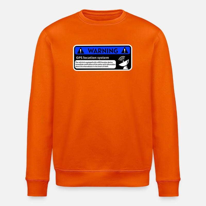 GPS-Alarm-Aufkleber - Stanley/Stella Unisex Bio-Sweatshirt ROLLER - Tieforange