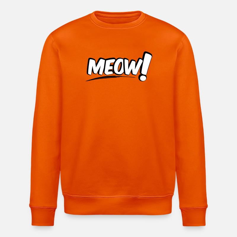 MEOW Miau Cat - Stanley/Stella ROLLER Unisex Organic Sweatshirt - bright orange