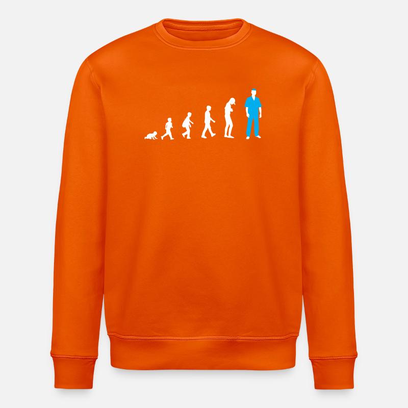 Développement du bébé à l’allaitement - Sweat bio ROLLER Stanley/Stella Unisexe - orange profond