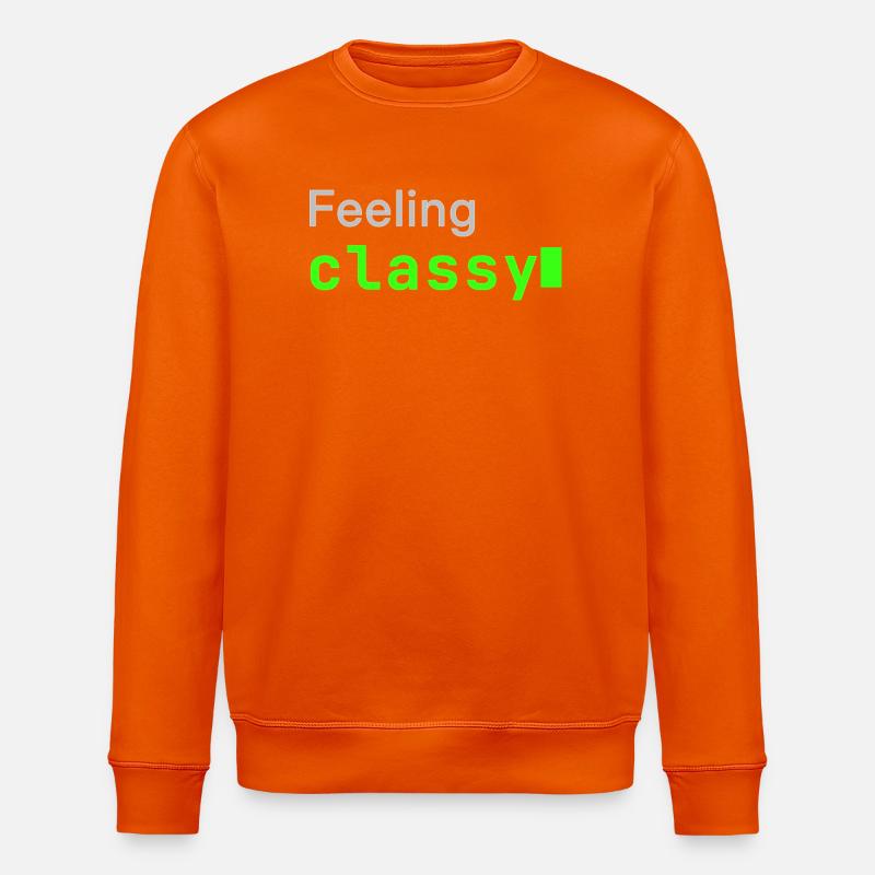Feeling classy | Developer mood - Stanley/Stella Unisex Bio-Sweatshirt ROLLER - Tieforange