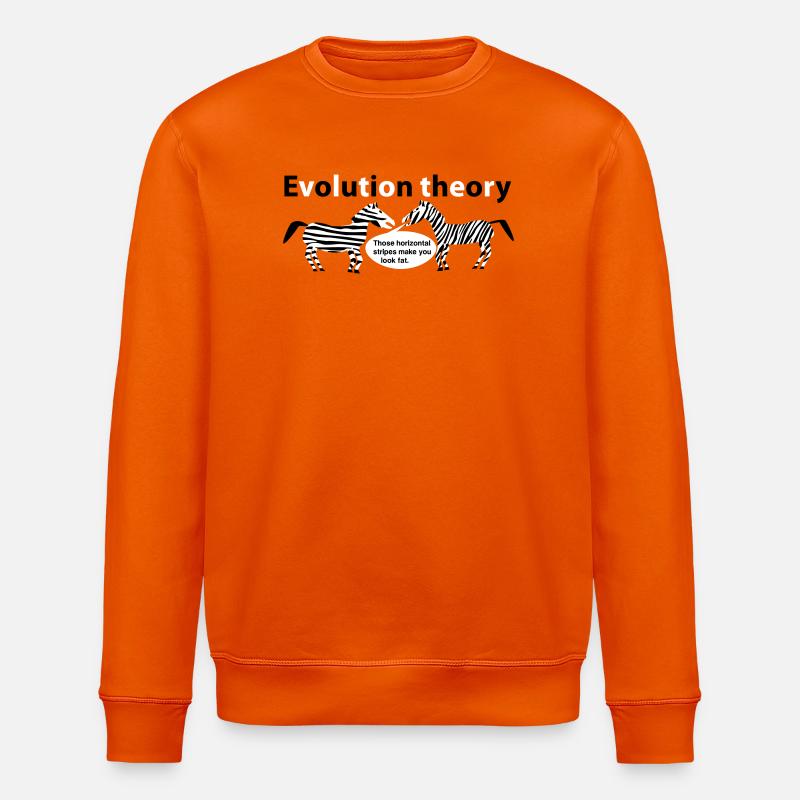 Zebras der Evolutionstheorie - Stanley/Stella Unisex Bio-Sweatshirt ROLLER - Tieforange