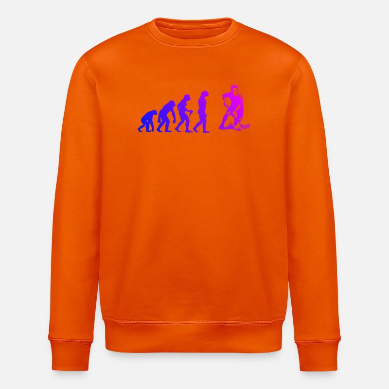 Floorball Fans aufgepasst schlichtes Statement - Stanley/Stella Unisex Bio-Sweatshirt ROLLER - Tieforange