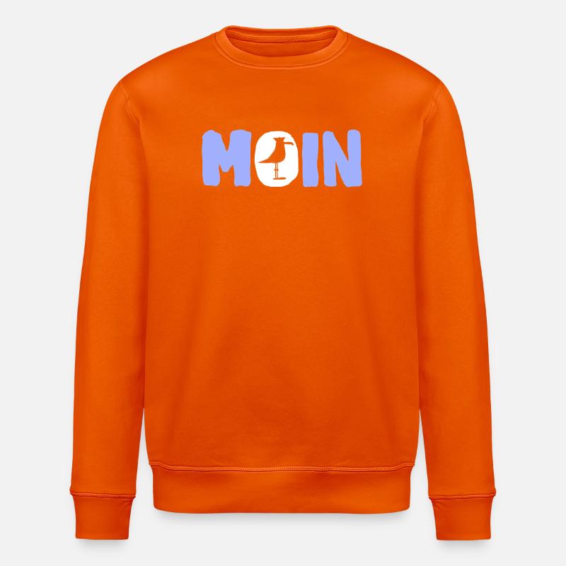 Moin avec la mouette - Sweat bio ROLLER Stanley/Stella Unisexe - orange profond