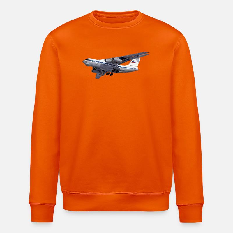 Frachtflugzeug IL-76 - Stanley/Stella Unisex Bio-Sweatshirt ROLLER - Tieforange