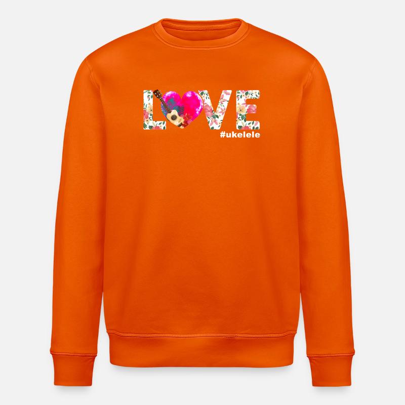 Ukulélé hawaïen Ukulélé Love - Sweat bio ROLLER Stanley/Stella Unisexe - orange profond