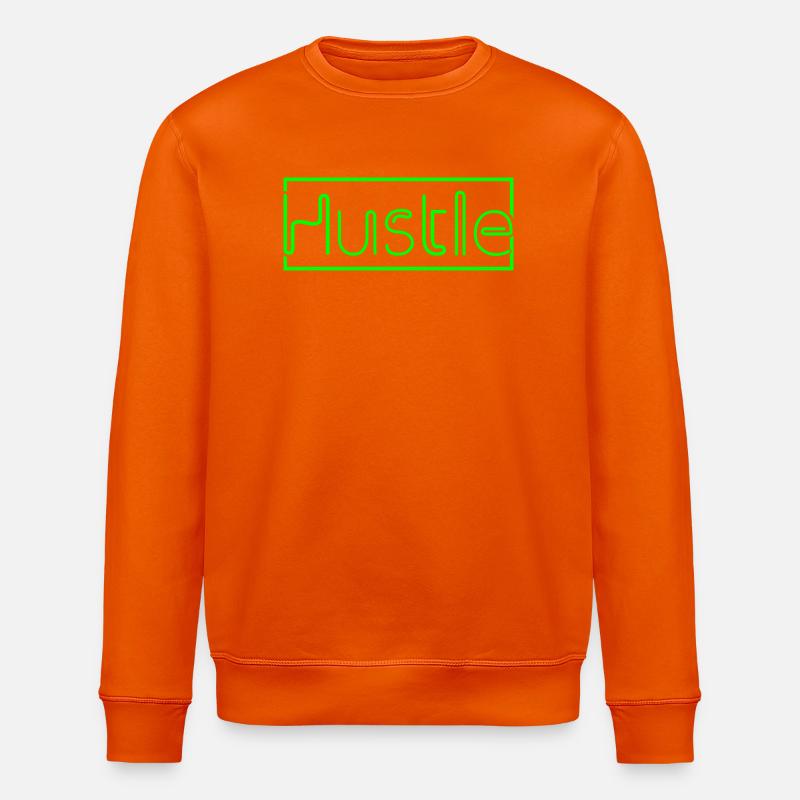 Futuristischer Neon-Hintergrunddruck - Stanley/Stella Unisex Bio-Sweatshirt ROLLER - Tieforange
