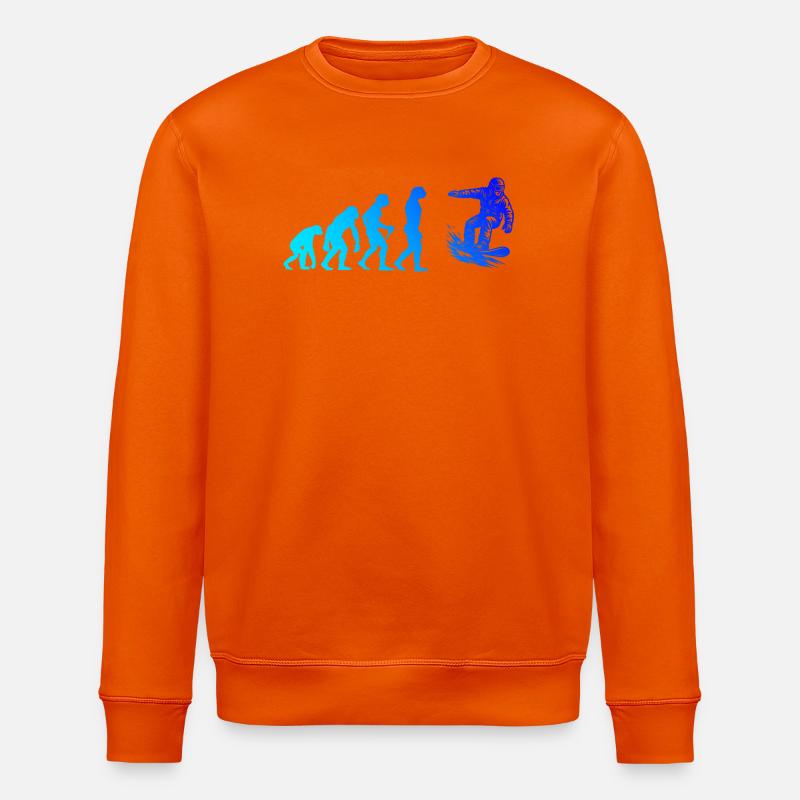 Œuvres modernes de snowboard - Sweat bio ROLLER Stanley/Stella Unisexe - orange profond