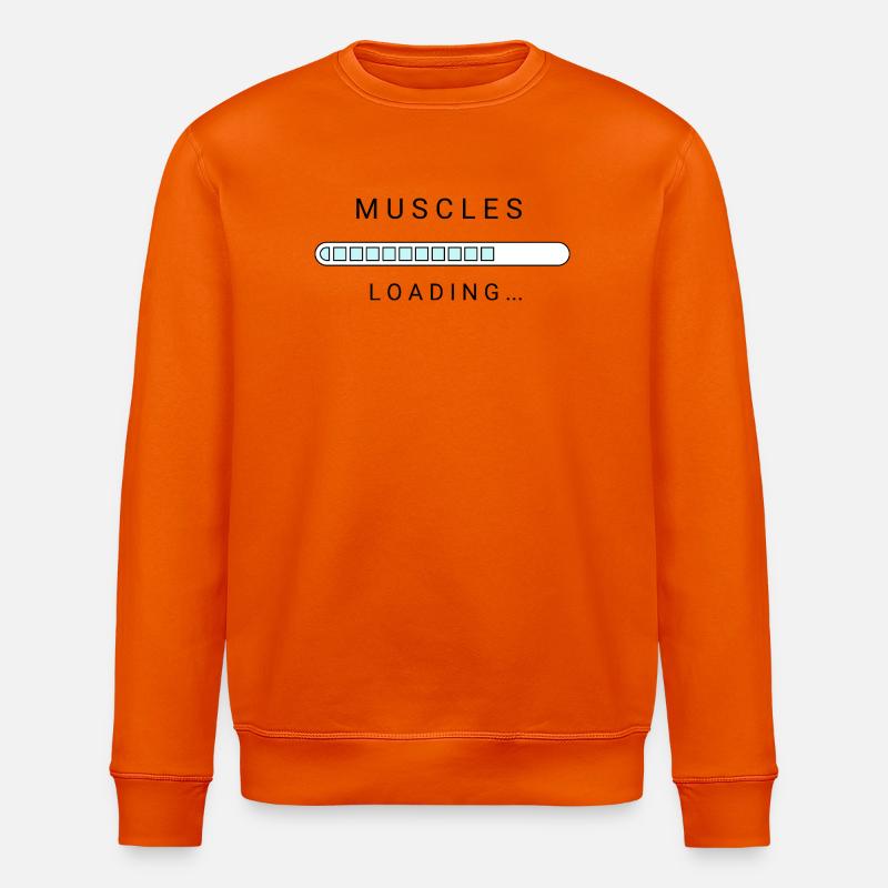 Muscles Loading...T-shirt - Stanley/Stella ROLLER Unisex Organic Sweatshirt - bright orange