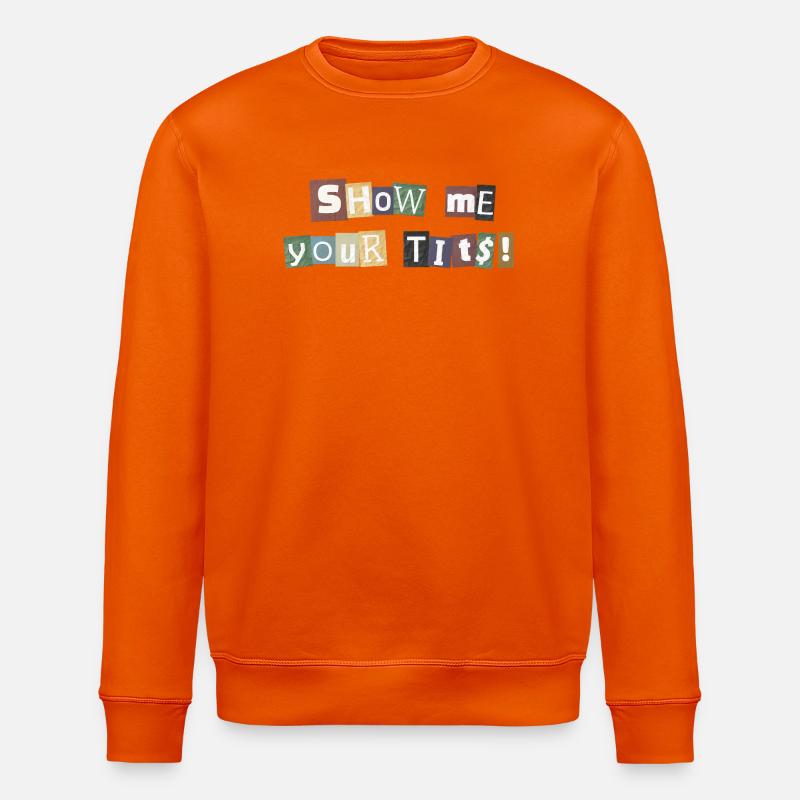 Montre-moi ta rançon pour les seins - Sweat bio ROLLER Stanley/Stella Unisexe - orange profond