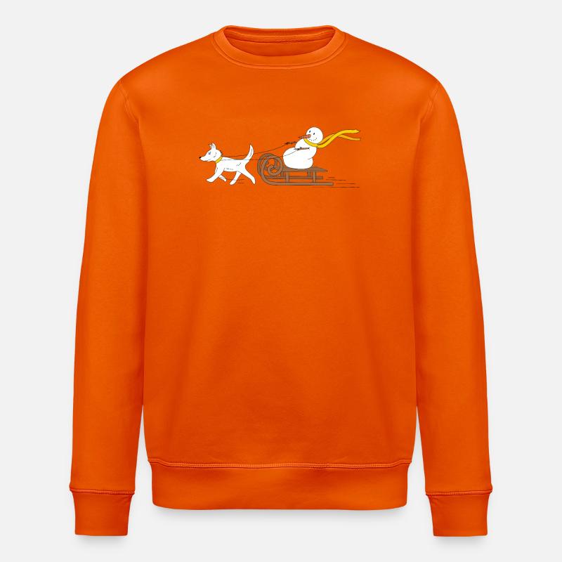 Schlittenfahrt - Stanley/Stella Unisex Bio-Sweatshirt ROLLER - Tieforange