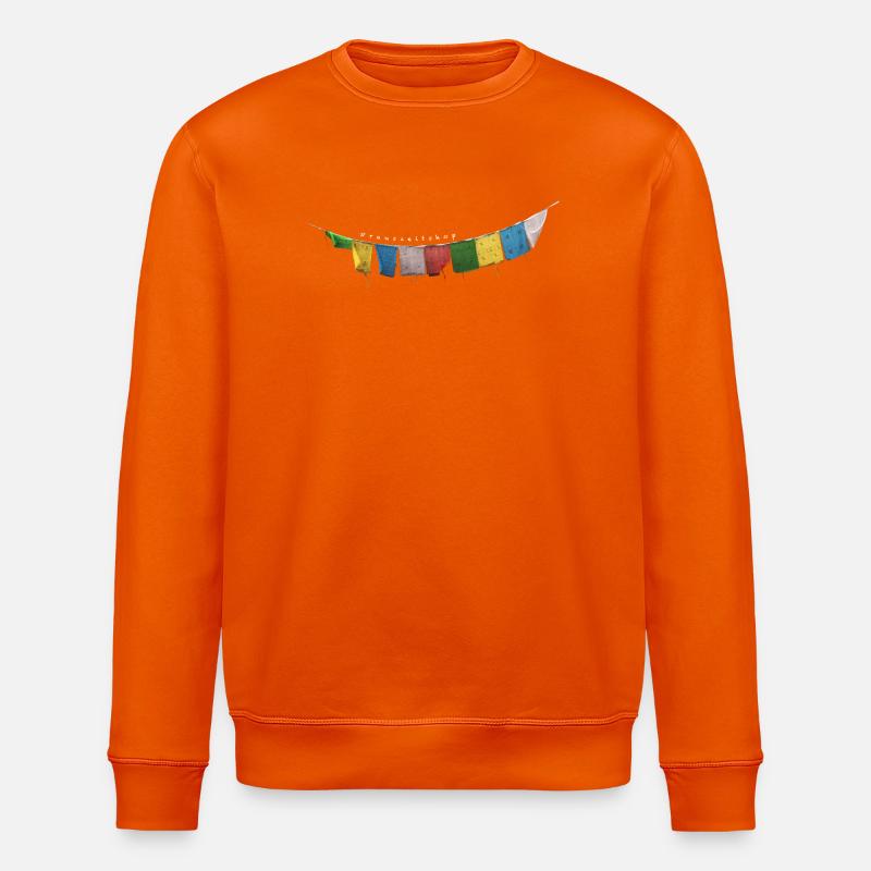 Drapeaux de prière - Sweat bio ROLLER Stanley/Stella Unisexe - orange profond