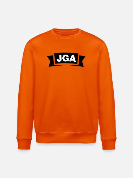 Bachelor Party Emblem / Logo - Stanley/Stella ROLLER Unisex Organic Sweatshirt - bright orange