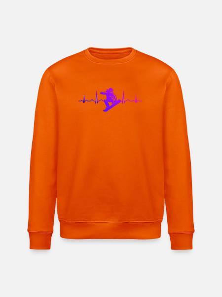 Snowboard vibes for snowboard - Stanley/Stella ROLLER Unisex Organic Sweatshirt - bright orange