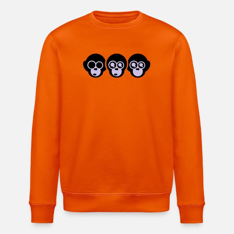 trois singes - Sweat bio ROLLER Stanley/Stella Unisexe - orange profond