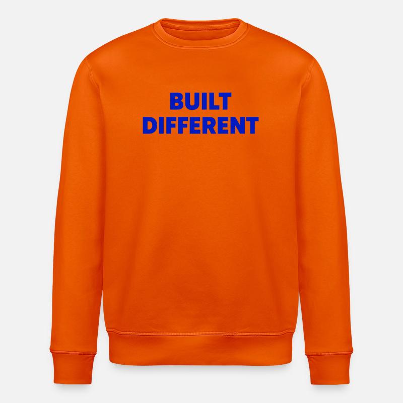 Built Different Motivation Style - Stanley/Stella ROLLER Unisex Organic Sweatshirt - bright orange