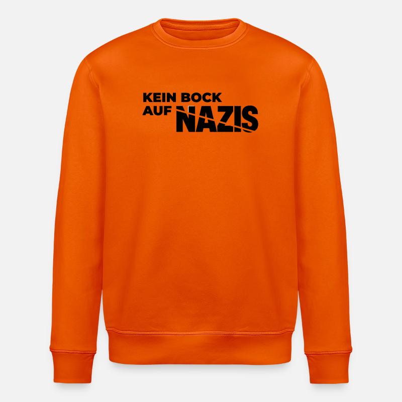 Kein_Bock_auf_Nazis - Stanley/Stella Unisex Bio-Sweatshirt ROLLER - Tieforange
