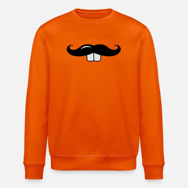 Une moustache avec des dents proéminentes - Sweat bio ROLLER Stanley/Stella Unisexe - orange profond