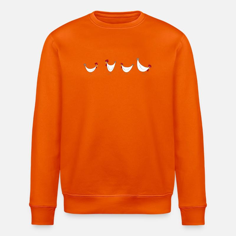 Hühner 4er Bande - Stanley/Stella Unisex Bio-Sweatshirt ROLLER - Tieforange