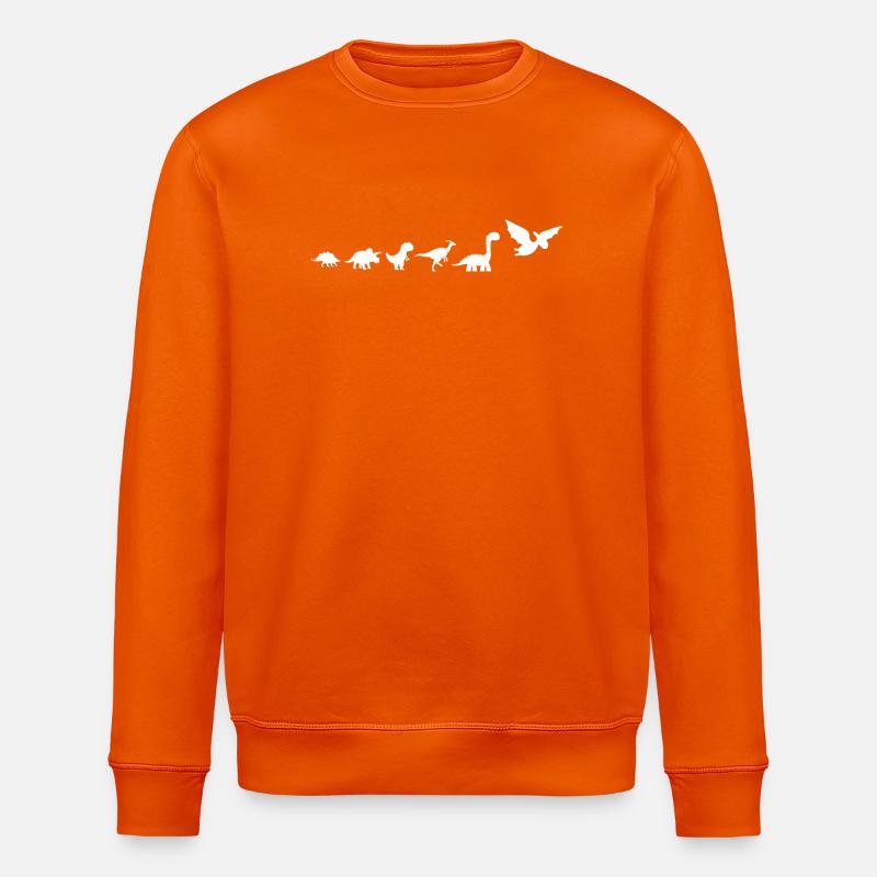 Évolution dinosaures - Sweat bio ROLLER Stanley/Stella Unisexe - orange profond