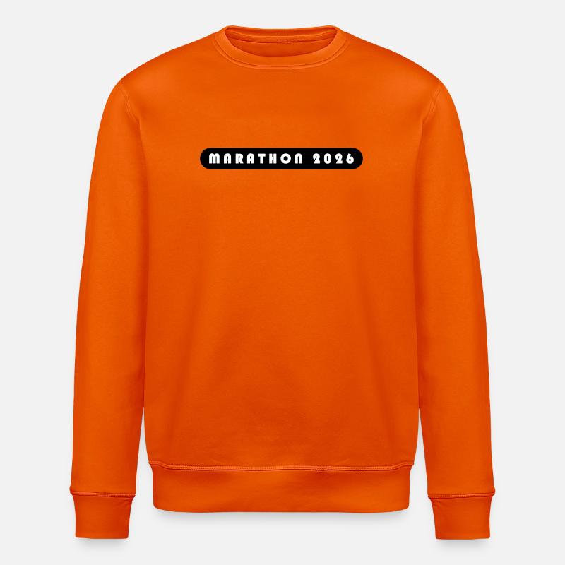 Marathon 2026 Schriftzug - Stanley/Stella Unisex Bio-Sweatshirt ROLLER - Tieforange