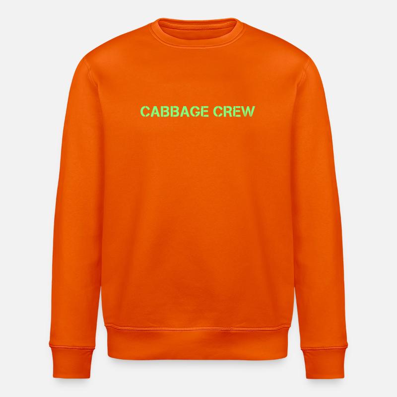 Cabbage Crew Lettrage Vegan - Sweat bio ROLLER Stanley/Stella Unisexe - orange profond