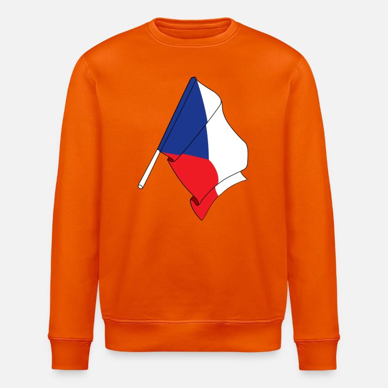 Flagge der Tschechischen Republik - Stanley/Stella Unisex Bio-Sweatshirt ROLLER - Tieforange