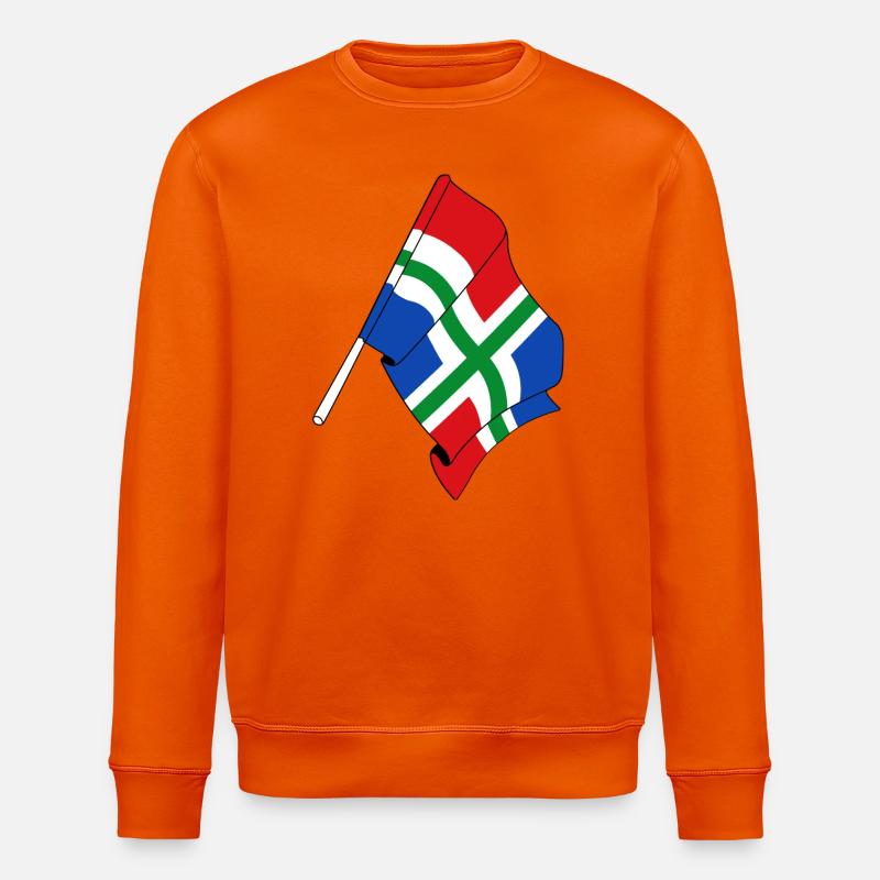 Flagge der Provinz Groningen - Stanley/Stella Unisex Bio-Sweatshirt ROLLER - Tieforange