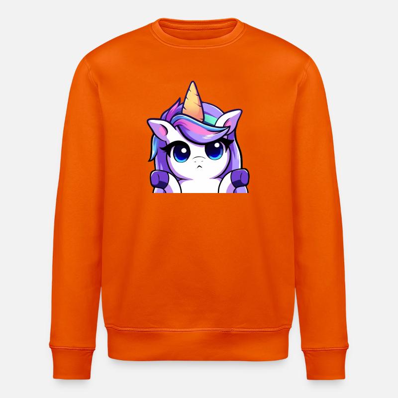 Lya Einhorn Schulterzuckend - Stanley/Stella Unisex Bio-Sweatshirt ROLLER - Tieforange