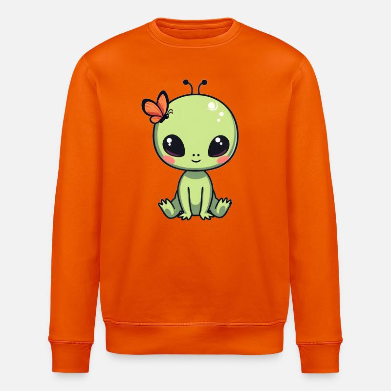 Alien Ausserirdischer - Stanley/Stella Unisex Bio-Sweatshirt ROLLER - Tieforange
