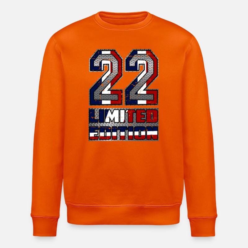 Frankreich Limited Edition 22 - Stanley/Stella Unisex Bio-Sweatshirt ROLLER - Tieforange