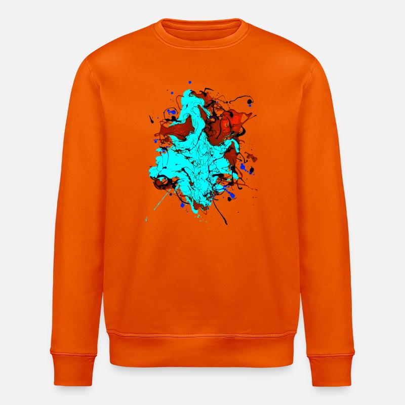 Redturquoise.Splash - Stanley/Stella Unisex Bio-Sweatshirt ROLLER - Tieforange