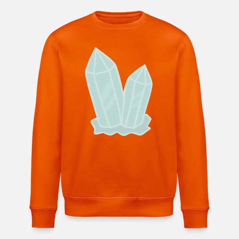 Illustration de géode d’amas de cristal - Sweat bio ROLLER Stanley/Stella Unisexe - orange profond