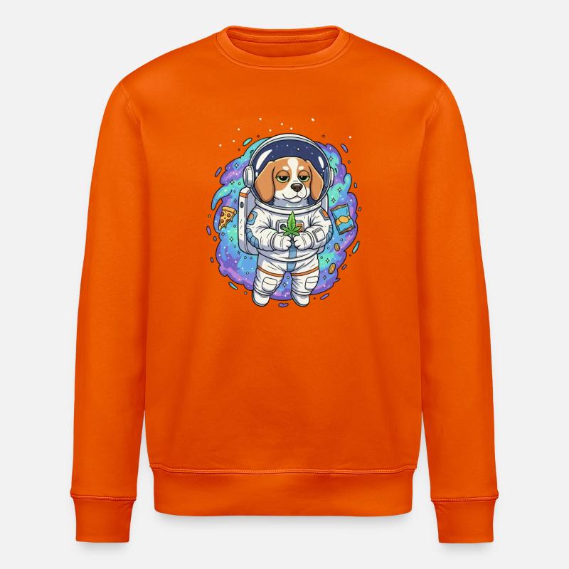 Chien des Herbes de l’Espace - Sweat bio ROLLER Stanley/Stella Unisexe - orange profond