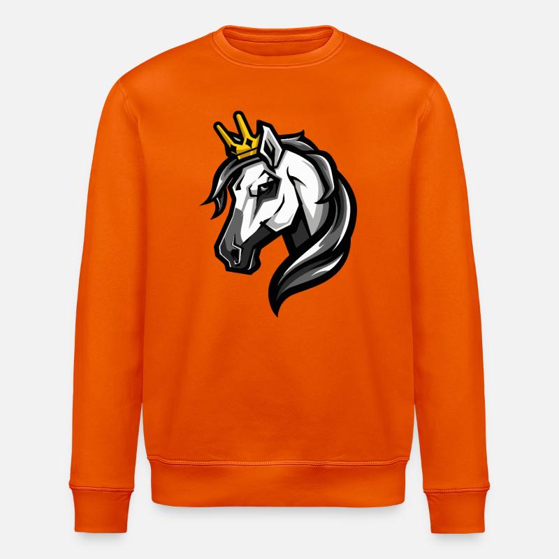 Couronne de tête de cheval - Sweat bio ROLLER Stanley/Stella Unisexe - orange profond