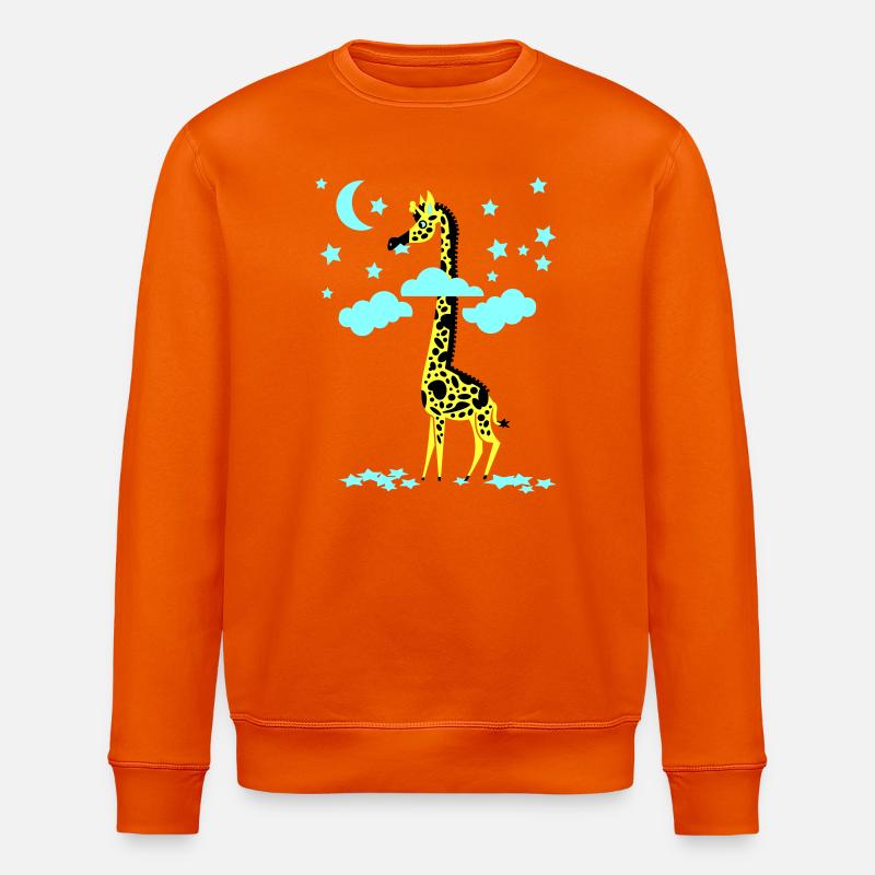 sternenfresser giraffe - Stanley/Stella Unisex Bio-Sweatshirt ROLLER - Tieforange