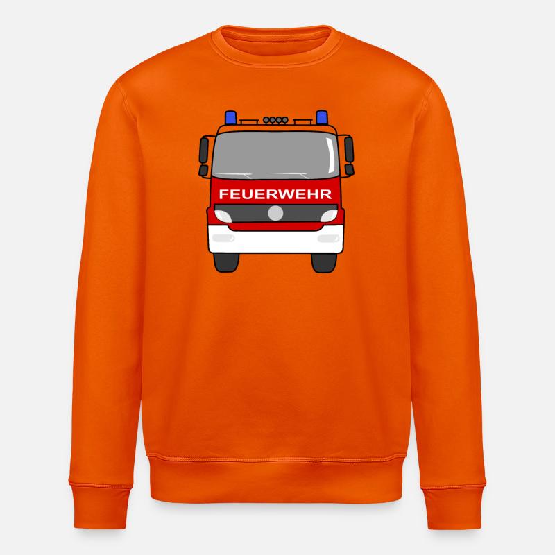 Feuerwehrauto - Stanley/Stella Unisex Bio-Sweatshirt ROLLER - Tieforange