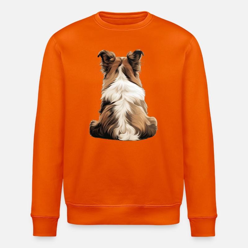 Chien de berger Shetland - Sweat bio ROLLER Stanley/Stella Unisexe - orange profond
