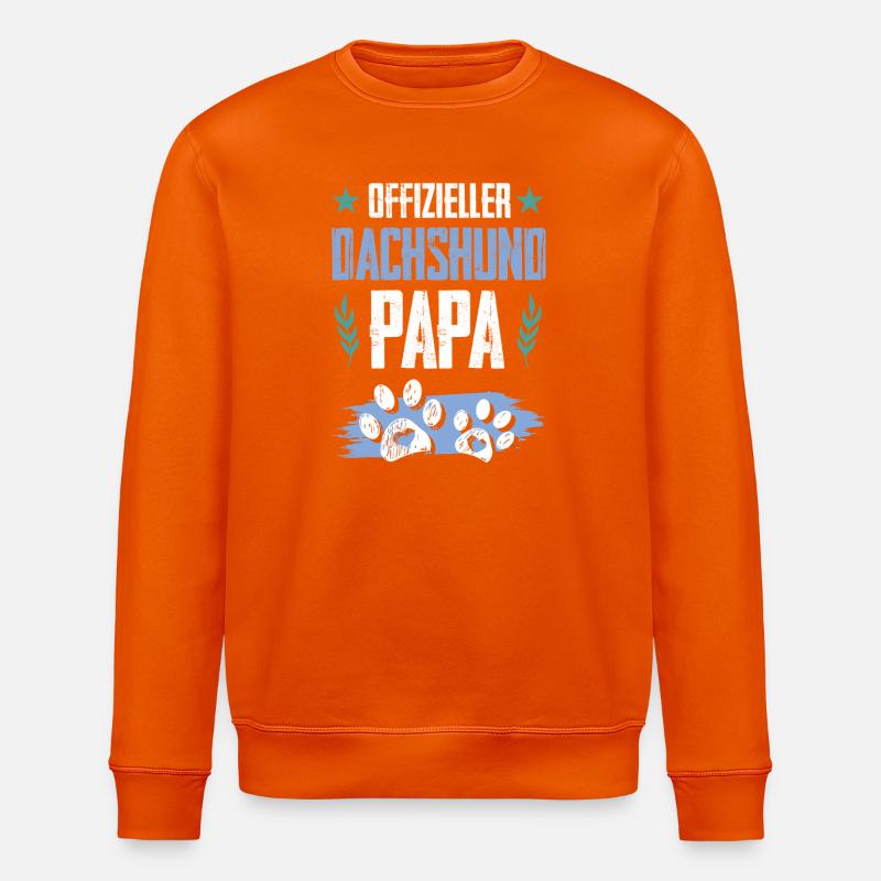 teckel teckel chiens papa - Sweat bio ROLLER Stanley/Stella Unisexe - orange profond