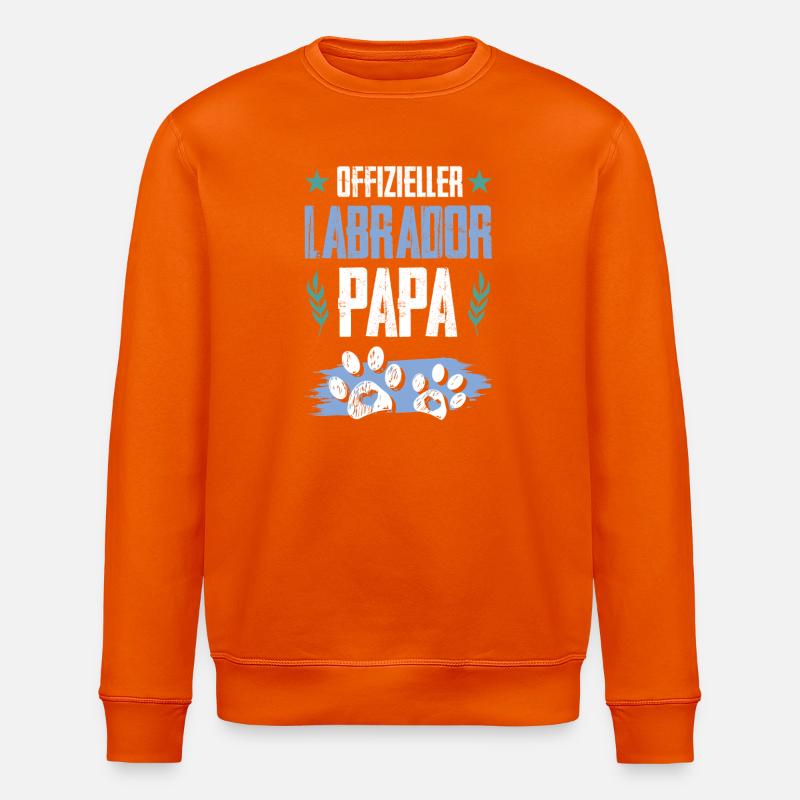 labrador hunde papa - Stanley/Stella Unisex Bio-Sweatshirt ROLLER - Tieforange